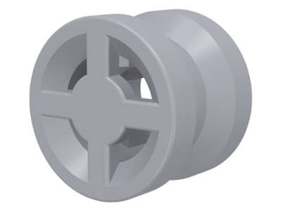 Lego (N) ~ Wheel 8mm D. x 6mm ~ [Light Bluish Gray]