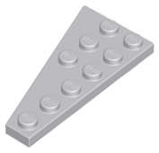 Lego (N) ~ Wedge Plate 6 x 3 Right ~ [Light Bluish Gray]