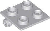Lego (U) ~ Hinge Brick 2 x 2 Top Plate ~ [Light Bluish Gray]