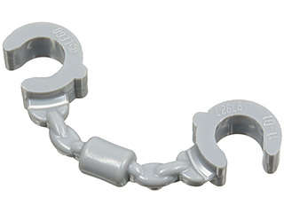 Lego Used - Minifigure Utensil Handcuffs~ [Light Bluish Gray]