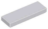 Lego (N) ~ Tile 1 x 3 ~ [Light Bluish Gray]