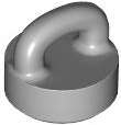 Lego (N) ~ Tile Round 1 x 1 with Loop ~ [Light Bluish Gray]