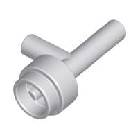 Lego (N) ~ Minifigure Utensil Space Gun / Torch without Grooves ~ [Light Bluish Gray]