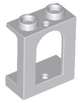 Lego (N) ~ Window 1 x 2 x 2 Castle ~ [Light Bluish Gray]