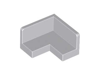 Lego (N) ~ Panel 2 x 2 x 1 Corner ~ [Light Bluish Gray]