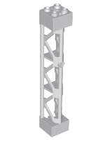 Lego (N) ~ Support 2 x 2 x 10 Girder Triangular Vertical - Type 4 - 3 Posts 3 ~ [Light Bluish Gray]