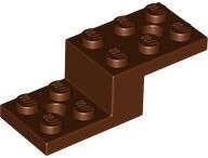 Lego (N) ~ Bracket 5 x 2 x 1 1/3 with 2 Holes and Bottom Tube ~ [Reddish Brown]