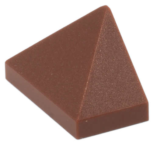 Lego (N) ~ Slope 45 2 x 1 Triple with Bottom Stud Holder ~ [Reddish Brown]