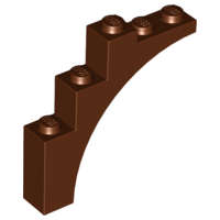 Lego NEW - Arch 1 x 5 x 4 - Continuous Bow~ [Reddish Brown]