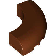 Lego (N) ~ Brick Round Corner 5 x 5 without Studs ~ [Reddish Brown]
