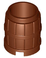 Lego (U) ~ Container Barrel 2 x 2 x 2 ~ [Reddish Brown]