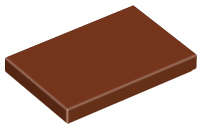 Lego (N) ~ Tile 2 x 3 ~ [Reddish Brown]