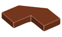 Lego (N) ~ Tile Modified Facet 2 x 2 ~ [Reddish Brown]