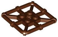 Lego (N) ~ Plate Modified 2 x 2 with Bar Frame Square ~ [Reddish Brown]