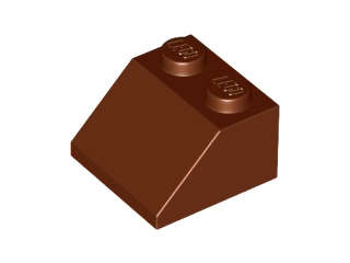 Lego (U) ~ Slope 45 2 x 2 ~ [Reddish Brown]
