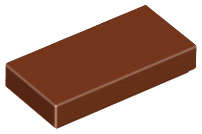 Lego (U) ~ Tile 1 x 2 ~ [Reddish Brown]