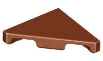 Lego (N) ~ Tile Modified 2 x 2 Wedge Triangular ~ [Reddish Brown]