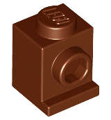Lego (N) ~ Brick Modified 1 x 1 with Headlight ~ [Reddish Brown]