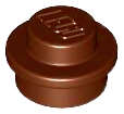 Lego (U) ~ Plate Round 1 x 1 ~ [Reddish Brown]