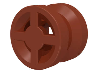 Lego Used - Wheel 8mm D. x 6mm~ [Reddish Brown]