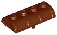 Lego (N) ~ Container Treasure Chest Lid Curved with Thick Hinge ~ [Reddish Brown]