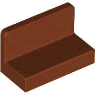 Lego (U) ~ Panel 1 x 2 x 1 with Rounded Corners ~ [Reddish Brown]