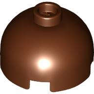Lego (N) ~ Brick Round 2 x 2 Dome Top ~ [Reddish Brown]
