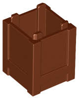 Lego (N) ~ Container Box 2 x 2 x 2 - Top Opening ~ [Reddish Brown]