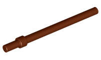 Lego (N) ~ Bar 6L with Stop Ring ~ [Reddish Brown]