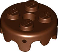 Lego (N) ~ Frosting for 2 x 2 Cake with 4 Small Pin Holes ~ [Reddish Brown]