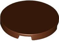 Lego (N) ~ Tile Round 3 x 3 ~ [Reddish Brown]