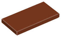 Lego (N) ~ Tile 2 x 4 ~ [Reddish Brown]