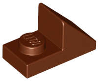 Lego (U) ~ Slope 45 2 x 1 with 2/3 Cutout ~ [Reddish Brown]