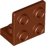 Lego (U) ~ Bracket 1 x 2 - 2 x 2 Inverted ~ [Reddish Brown]