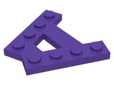 Lego (N) ~ Wedge Plate A-Shape with 2 Rows of 4 Studs ~ [Dark Purple]