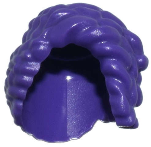 Lego (N) ~ Minifigure Hair Female Coiled and Braided Swept over Left Side ~ [Dark Purple]
