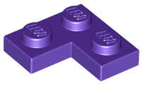 Lego (N) ~ Plate 2 x 2 Corner ~ [Dark Purple]