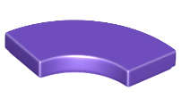 Lego (U) ~ Tile Round Corner 2 x 2 Macaroni ~ [Dark Purple]