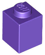 Lego (N) ~ Brick 1 x 1 ~ [Dark Purple]
