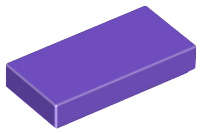 Lego (N) ~ Tile 1 x 2 ~ [Dark Purple]
