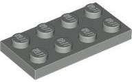 Lego (U) ~ Plate 2 x 4 ~ [Light Gray]