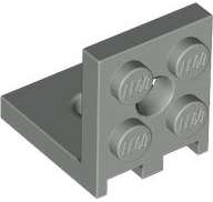 Lego (U) ~ Bracket 2 x 2 - 2 x 2 with 2 Holes ~ [Light Gray]