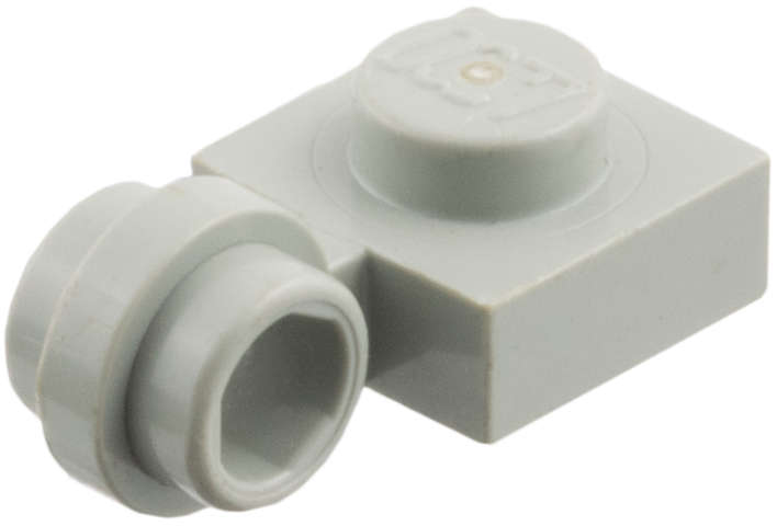 Lego (U) ~ Plate Modified 1 x 1 with Light Attachment - Thin Ring ~ [Light Gray]