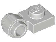 Lego (U) ~ Plate Modified 1 x 1 with Light Attachment - Thick Ring ~ [Light Gray]