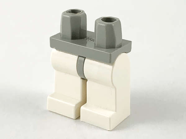 Lego Used - Hips and White Legs~ [Light Gray]