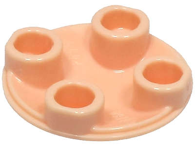 Lego (N) ~ Plate Round 2 x 2 with Rounded Bottom (Boat Stud) ~ [Light Nougat]