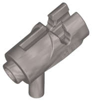 Lego (N) ~ Minifigure Weapon Gun Mini Blaster / Shooter ~ [Flat Silver]