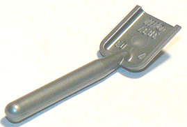 Lego (U) ~ Minifigure Utensil Shovel / Spade - Handle with Round End ~ [Flat Silver]