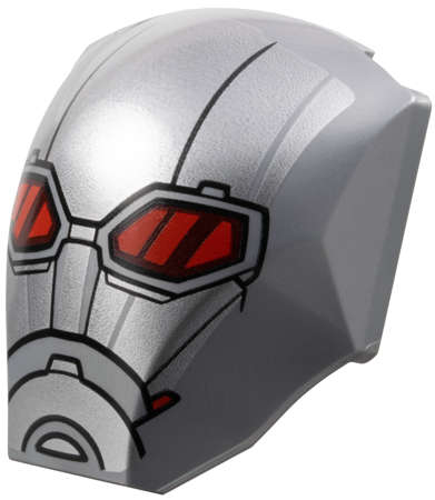 Lego (N) ~ Large Figure Armor Smooth with 2 x 2 Round Brick Attachment with Silver  ~ [Flat Silver]
