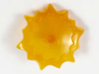 Lego (N) ~ Power Burst Shield Large with Bar End ~ [Trans-Orange]